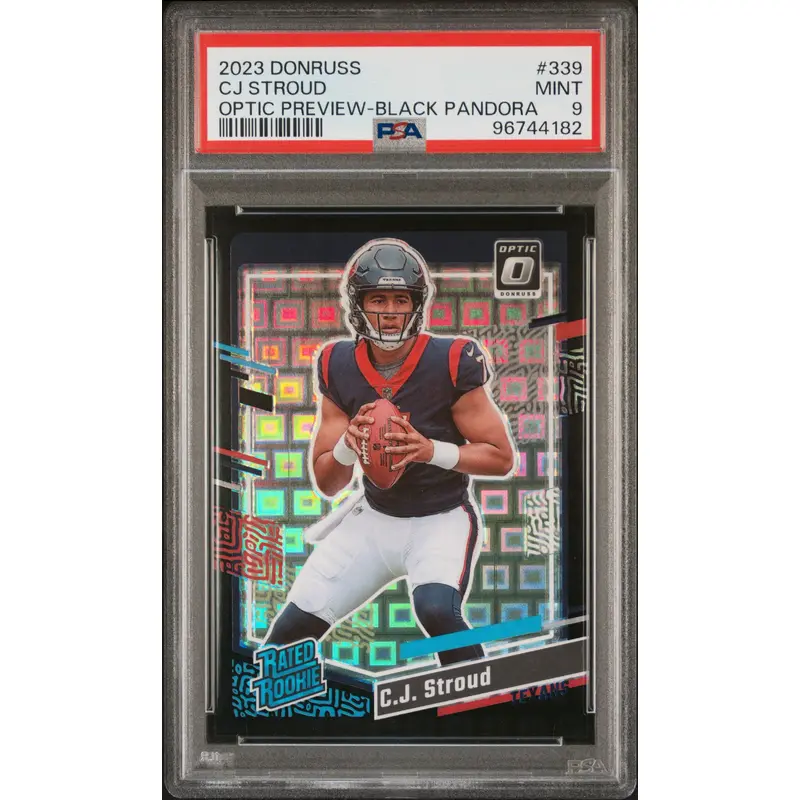 C.J. Stroud 2023 Donruss Optic Preview Black Pandora #11/25 PSA 9 Mint