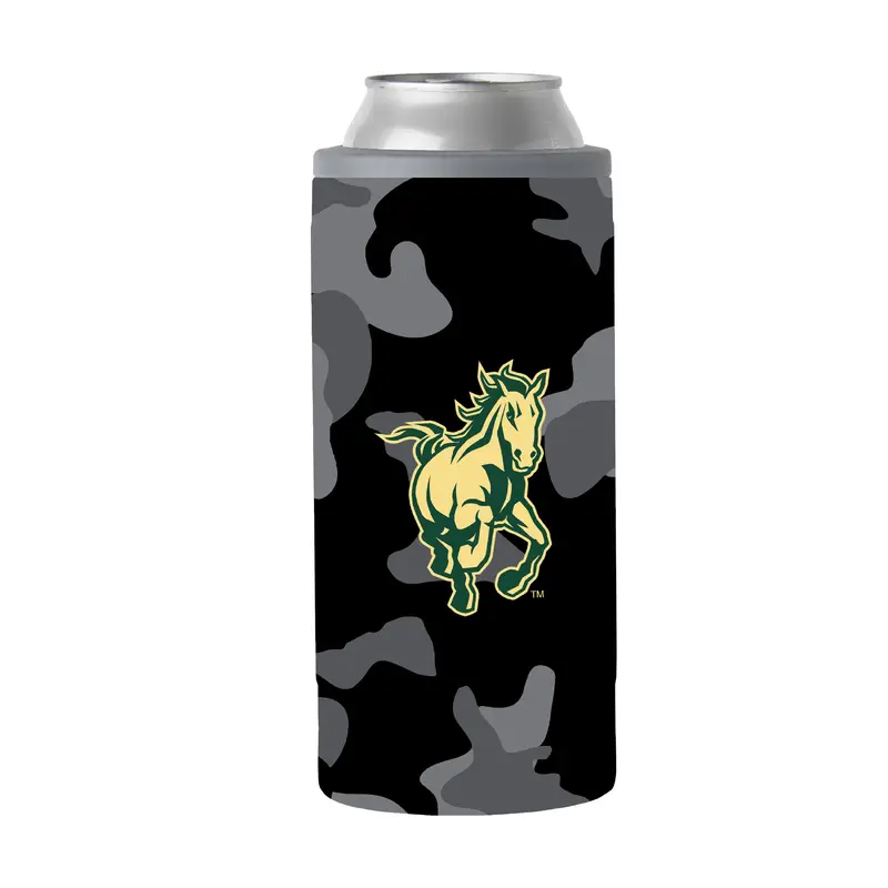 Cal Poly Black Camo 12oz Slim Can Coolie
