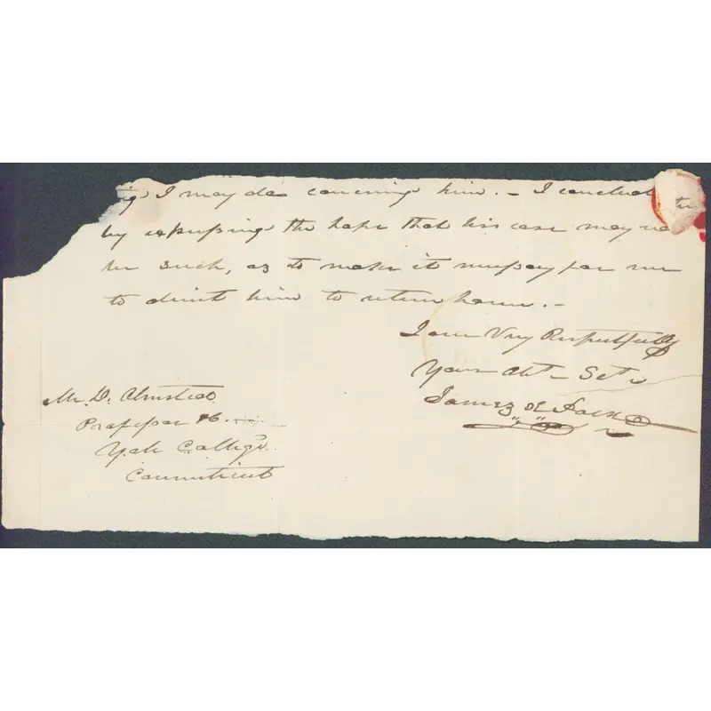 James K. Polk Authentic Signed 4x8 Handwritting & Cut Signature JSA #BB88698