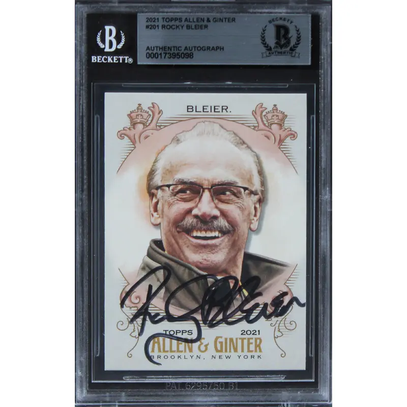 Rocky Bleier Authentic Signed 2021 Topps Allen & Ginter #201 Card BAS Slabbed