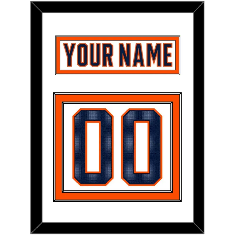 Edmonton Nameplate & Number (Back) - Road White (2017-2022) - Double Mat 1