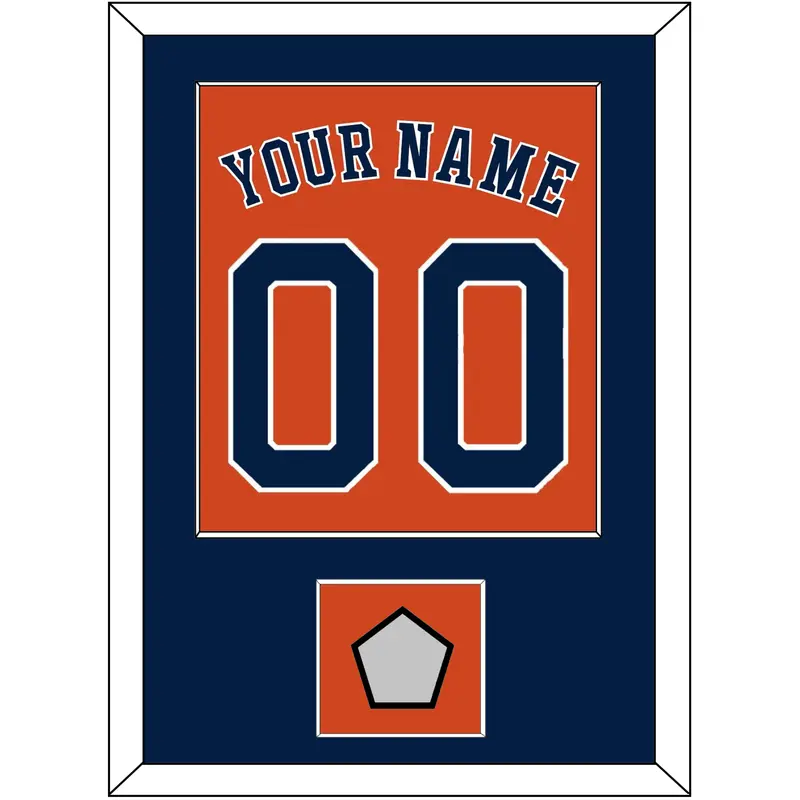 Houston Name, Number & World Series Jersey Patch - Alternate Orange - Single Mat 2