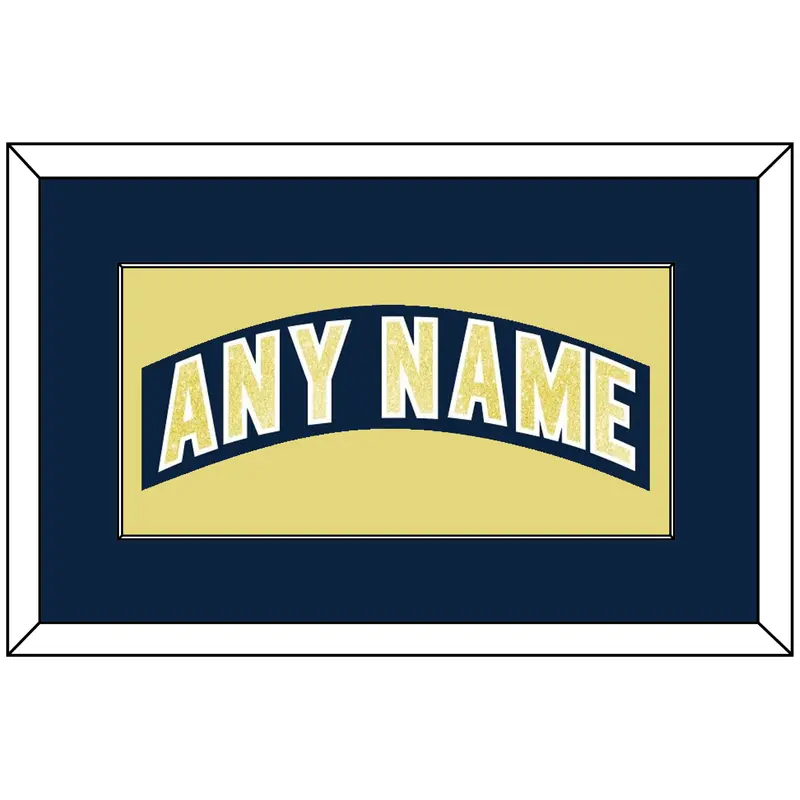 Notre Dame Hockey Nameplate - Road Blue - Single Mat 2