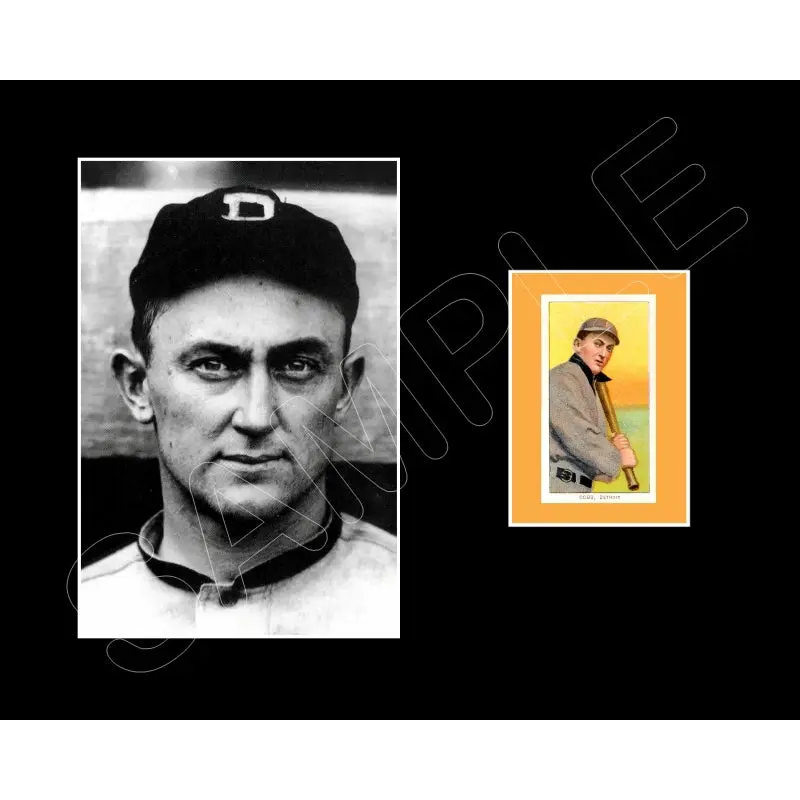 Ty Cobb T206 Card Matted Photo Display 8X10 - Detroit Tigers - 1520