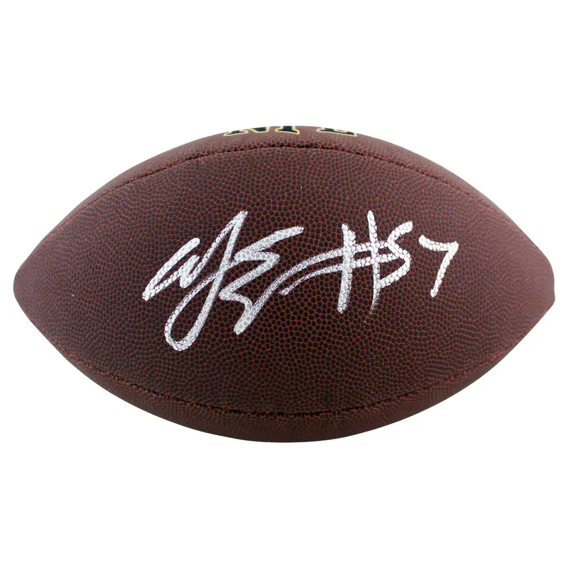 Bills A.J. Epenesa Authentic Signed Wilson Super Grip Nfl Football BAS Witnessed