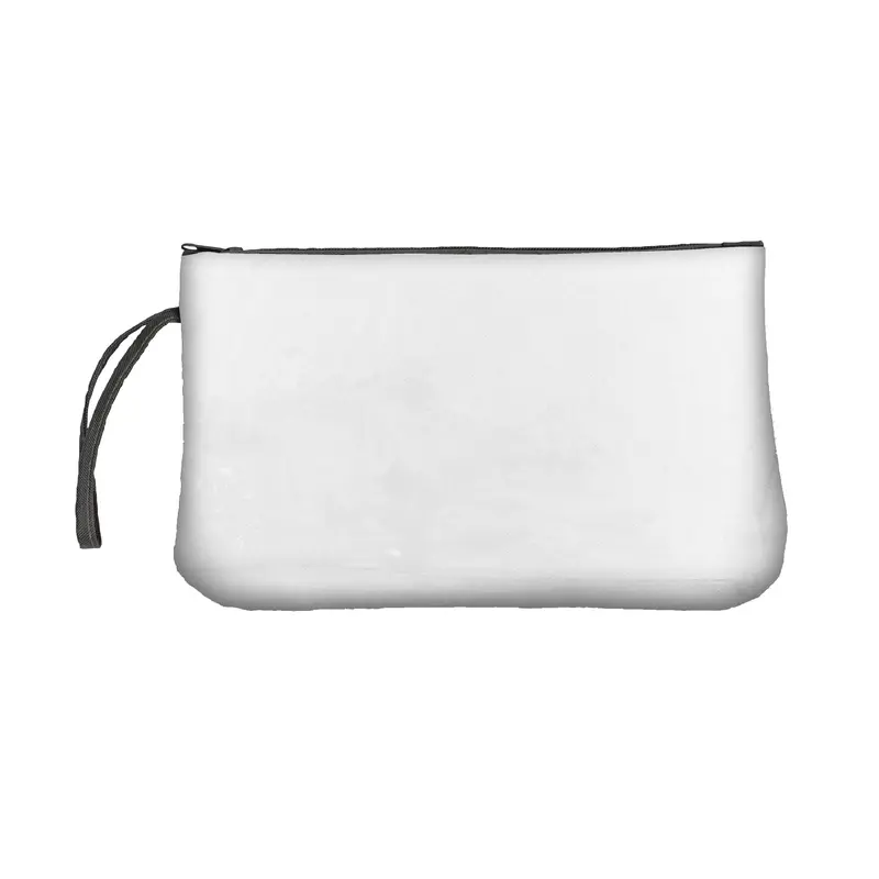 Plain Black Clear Wristlet