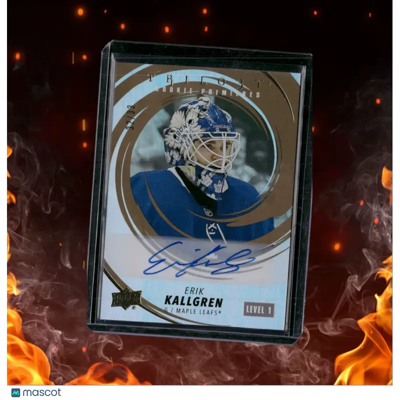 2022-23 Upper Deck Trilogy Erik Kallgren Premieres Level 1 Rookie Auto 32/33