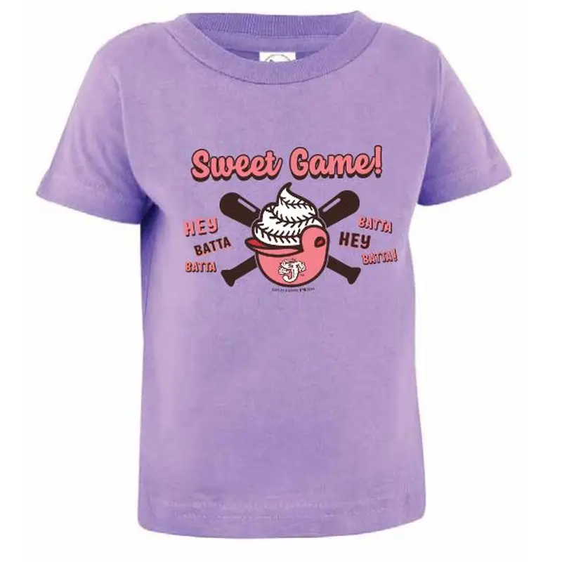 Jacksonville Jumbo Shrimp Soft As A Grape Lavender Sweet Game Infant Tee