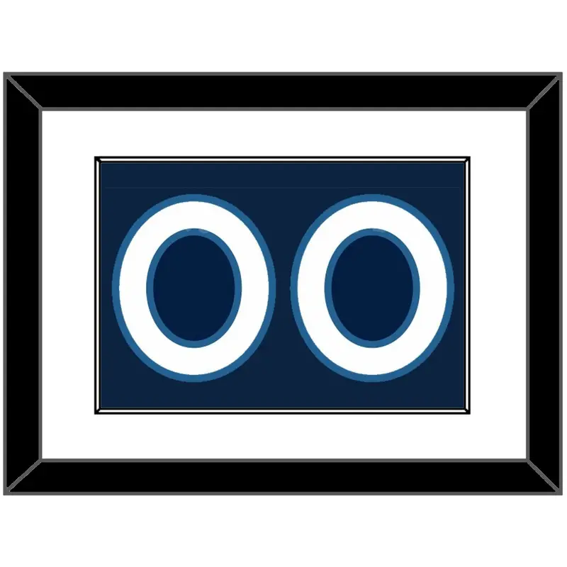 Minnesota Number - Navy Blue Icon - Single Mat 1