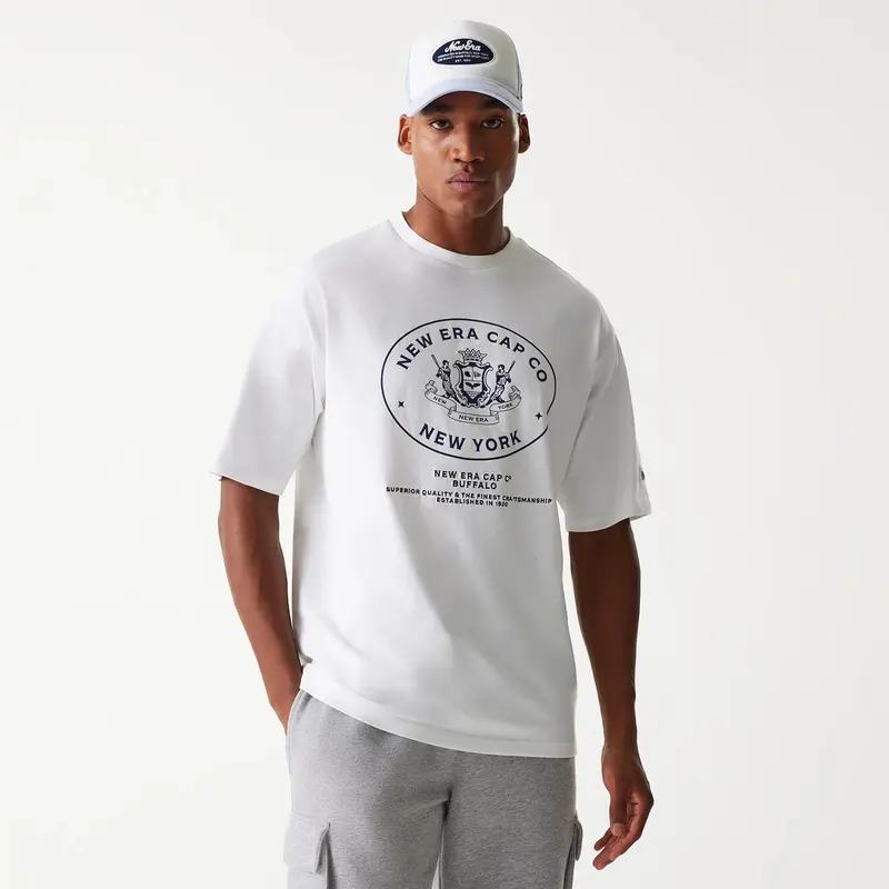 New Era Crest White Oversized T-Shirt