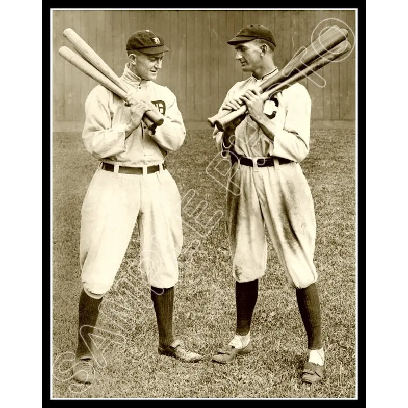 Ty Cobb Joe Jackson 11X14 Photo Sepia - 1913 Tigers Naps - 1670