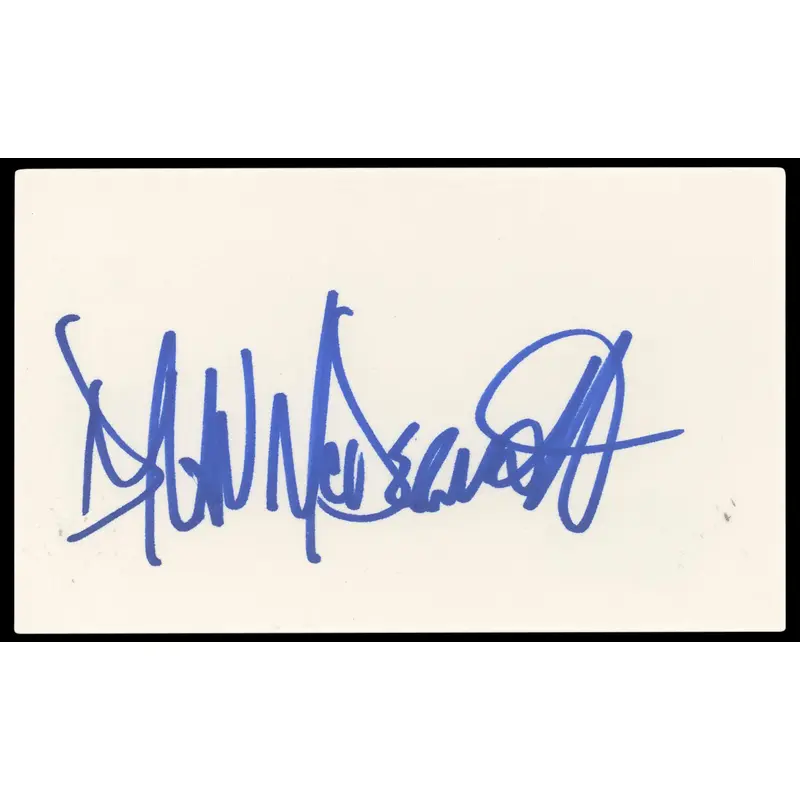 Dylan McDermott The Practice Authentic Signed 3x5 Index Card BAS #BP50598