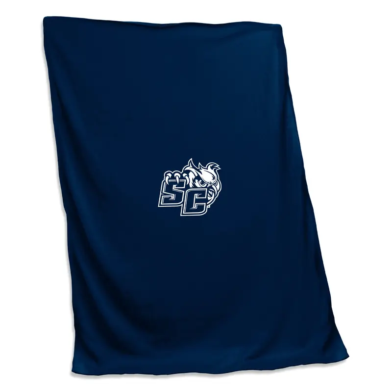 Southern Connecticut State OWL SC Navy Sweatshirt Blanket