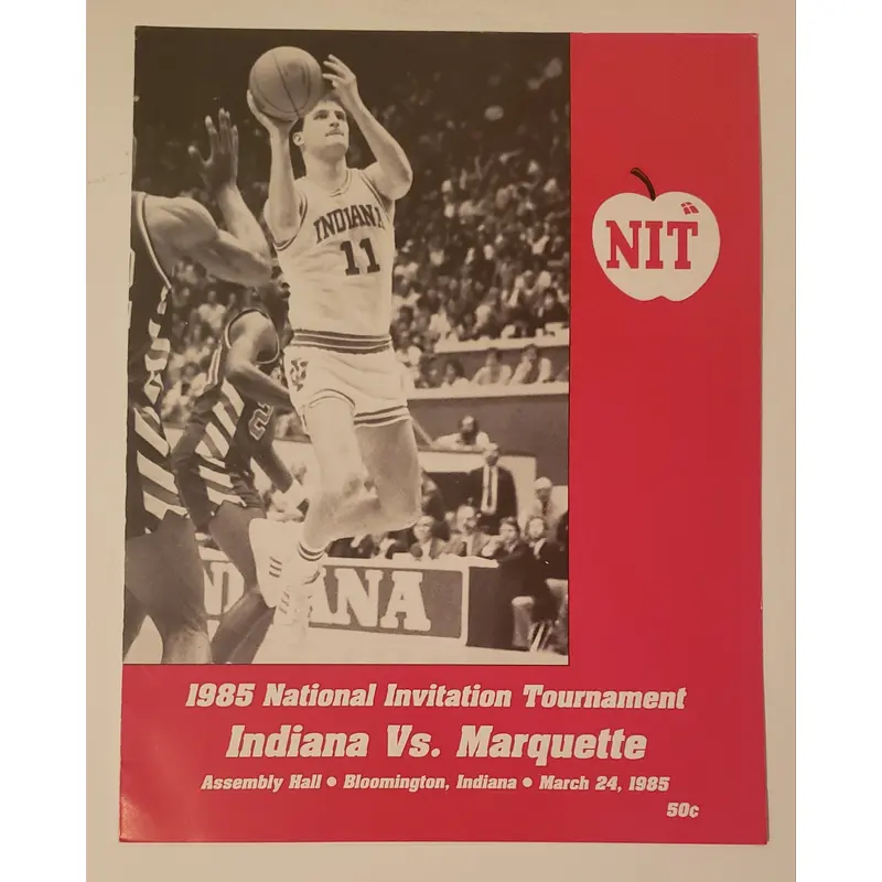 1985 NIT Indiana Vs. Marquette scorecard