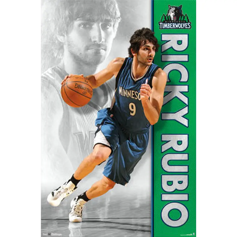 Ricky Rubio "Dynamo" Minnesota Timberwolves Poster - Costacos Sports