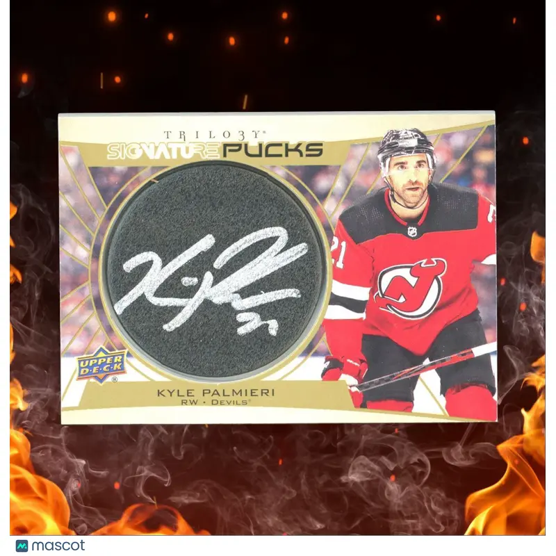 2020-21 Upper Deck Trilogy Kyle Palmieri Signature Pucks Auto #SP-KP