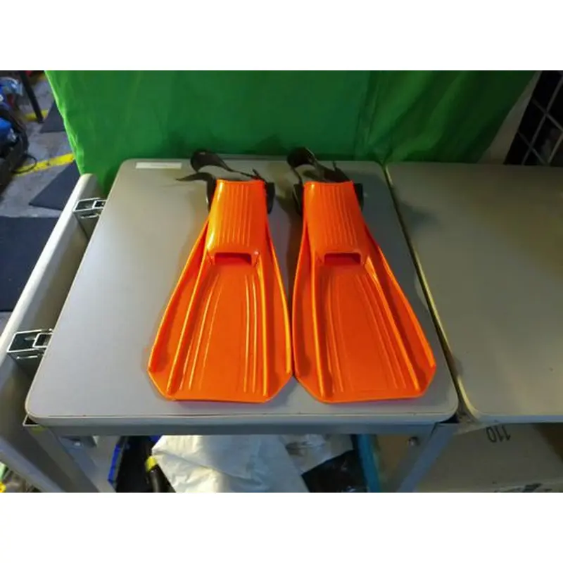 Used Kids Swim Fins Orange Size Youth Large