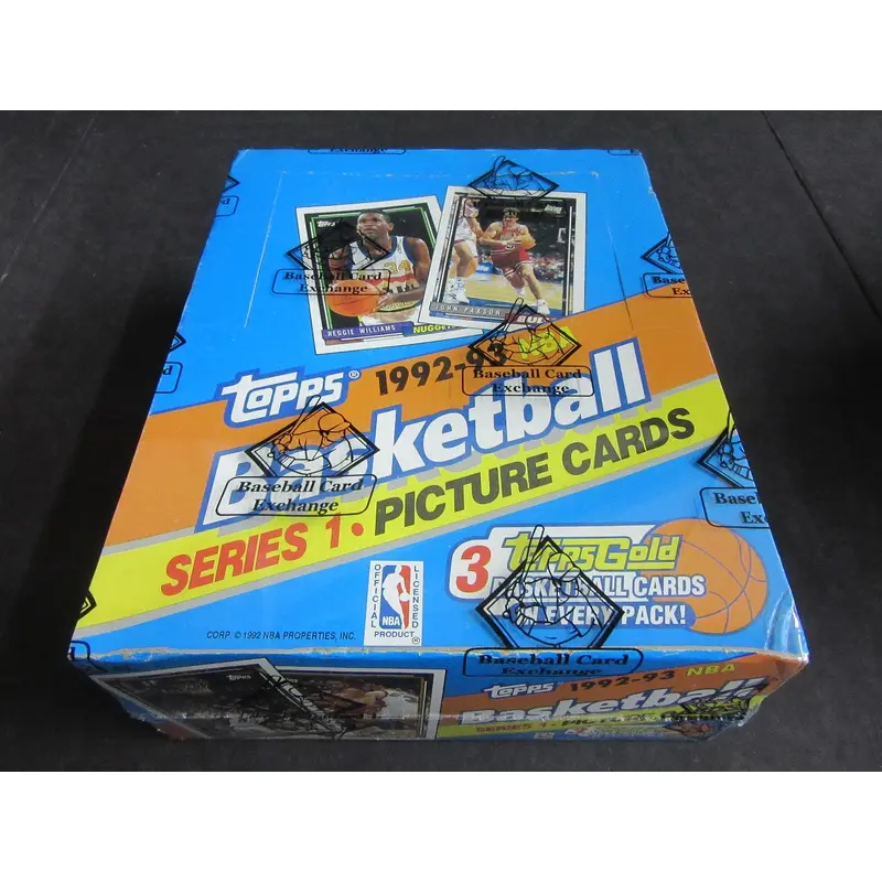 1992/93 Topps Basketball Series 1 Rack Box (BBCE)