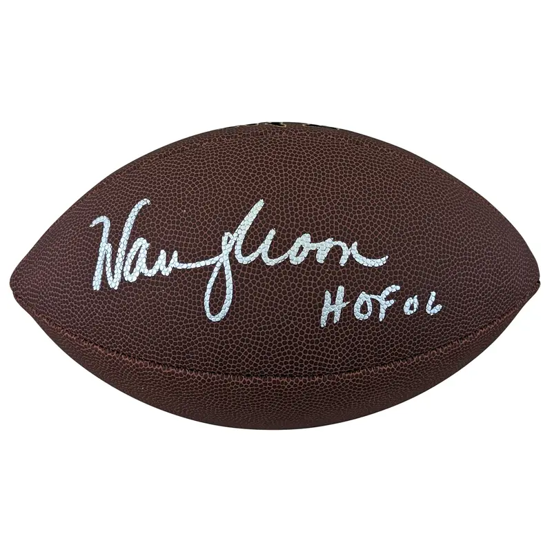 Oilers Warren Moon "HOF 06" Signed Wilson Super Grip Nfl Football BAS Witnessed