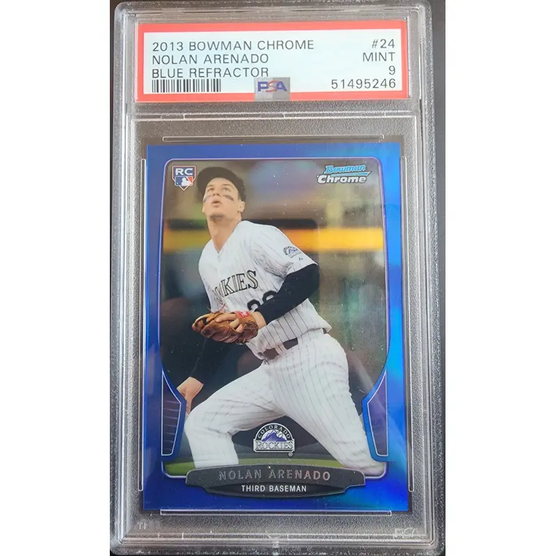 Nolan Arenado 2013 Bowman Chrome #24 Blue Refractor #92/250 PSA 9 Mint