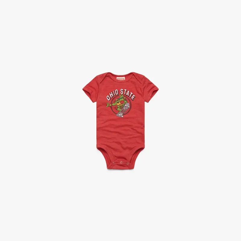 TMNT Raphael x Ohio State Kick Shell Baby One Piece