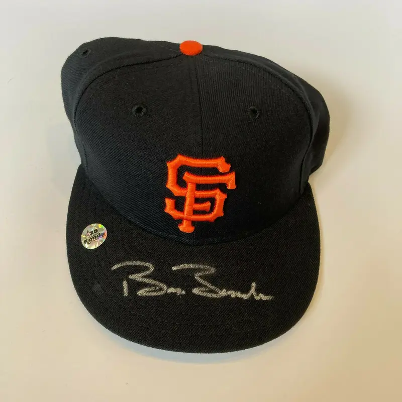 Barry Bonds Signed San Francisco Giants Game Model Hat Fleer Hologram