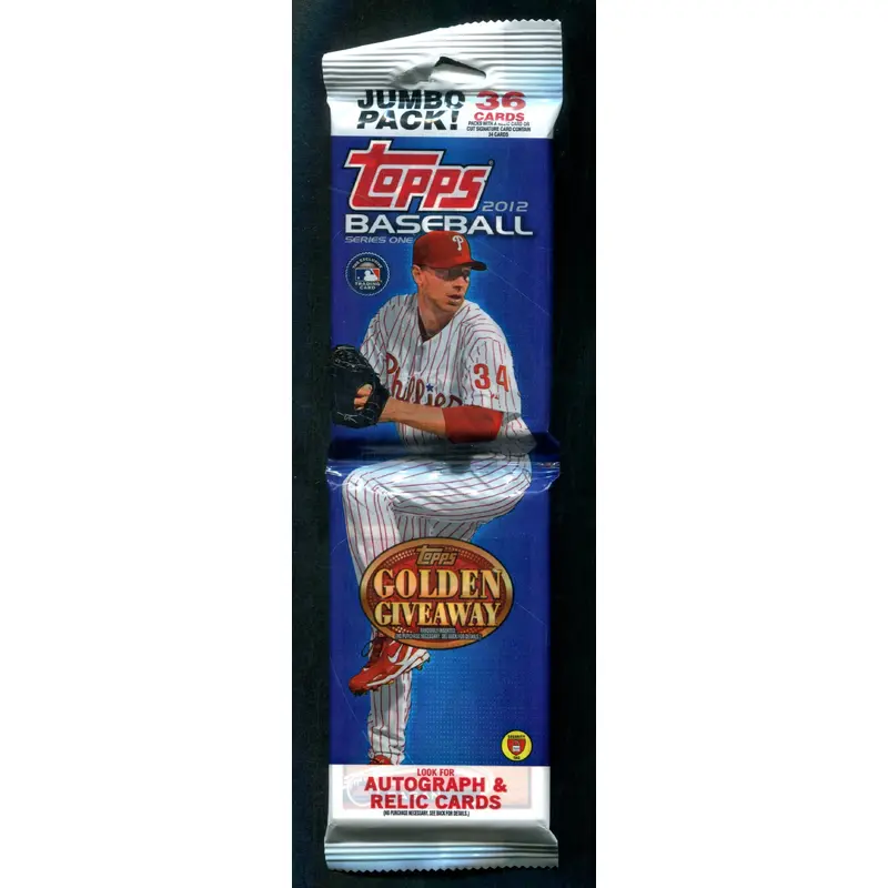 2012 Topps Baseball Unopened Series 1 Jumbo Pack (36)