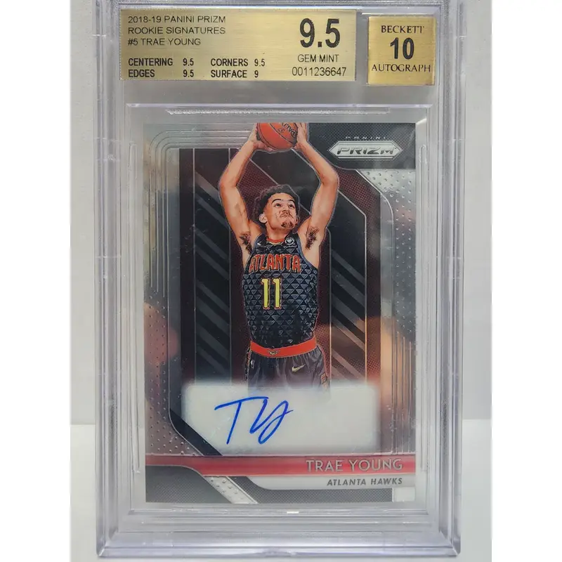 Trae Young 2018 Panini Prizm Auto BGS 9.5 Auto 10