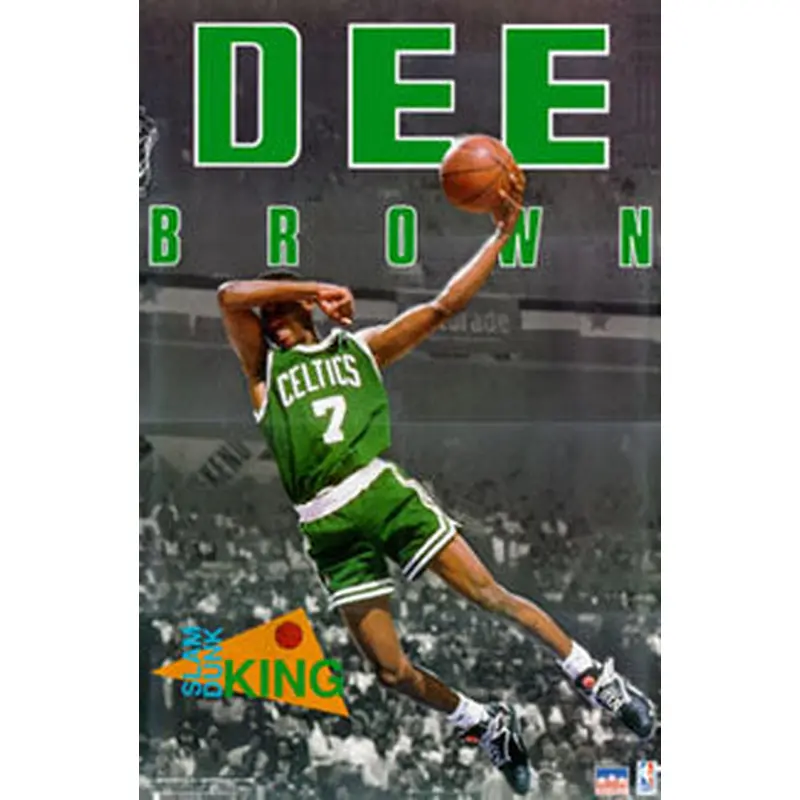 Dee Brown "Slam Dunk King" Boston Celtics Vintage Original Poster - Starline 1991