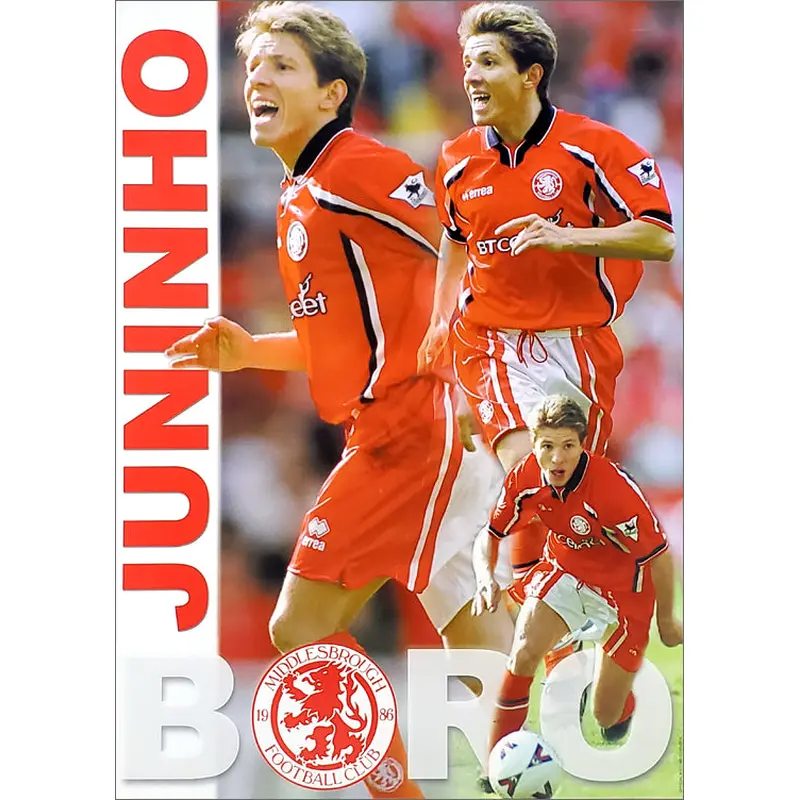 Juninho "Boro Superstar" Middlesbrough FC Action Poster - UK 2000