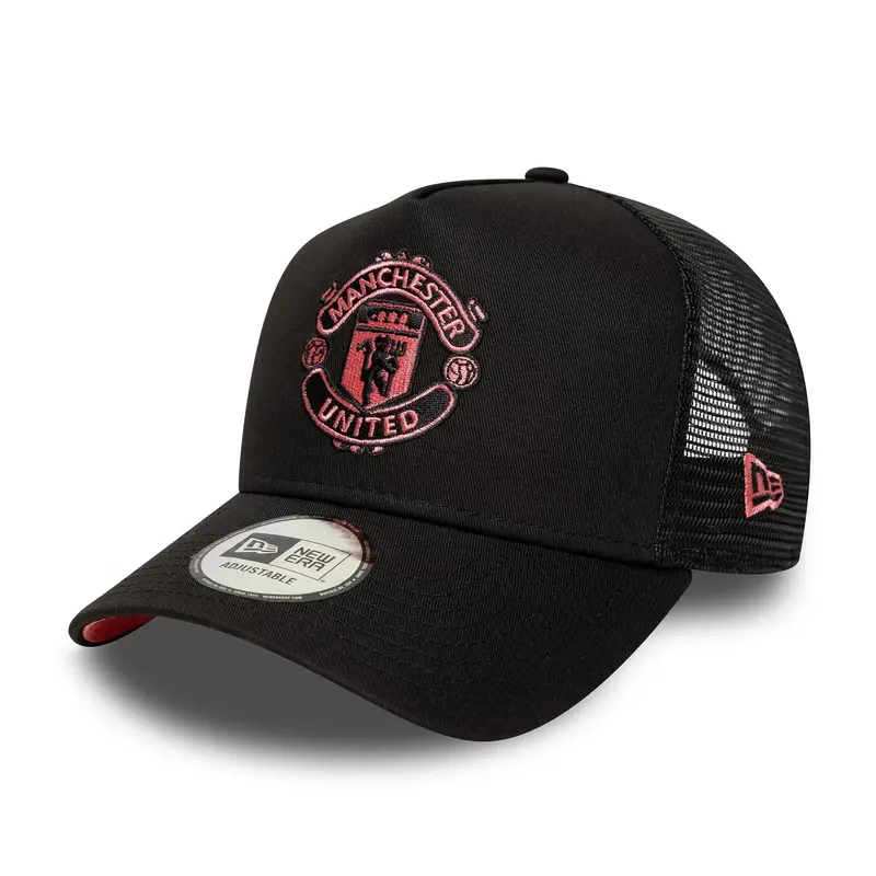 Manchester United FC Seasonal Black 9FORTY E-Frame Trucker Adjustable Cap