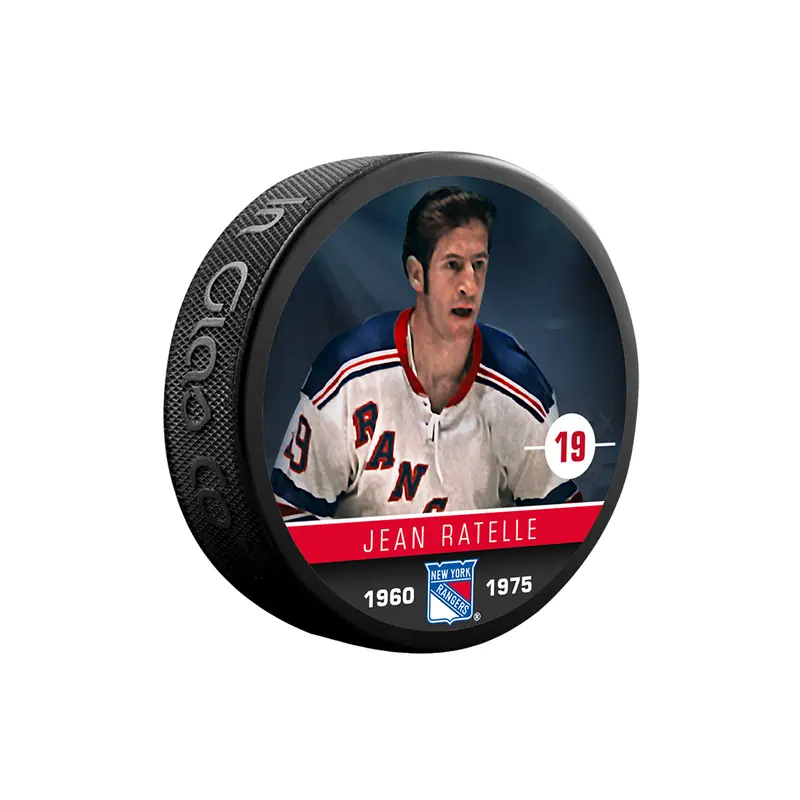 NHLAA Alumni Jean Ratelle New York Rangers Souvenir Collector Hockey Puck