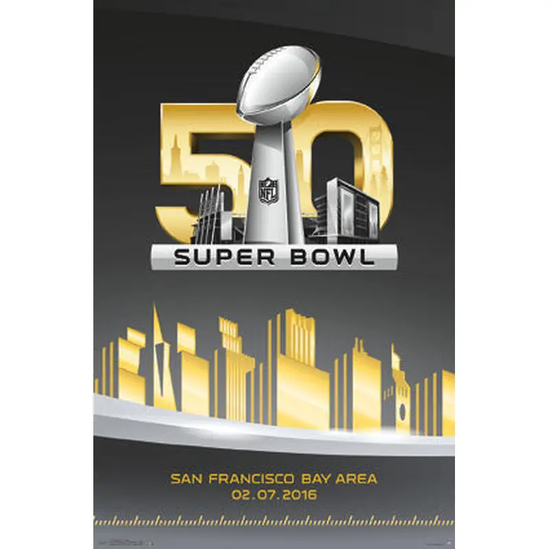 Super Bowl 50 (2016) Official Game Logo Theme Art Poster - Trends International