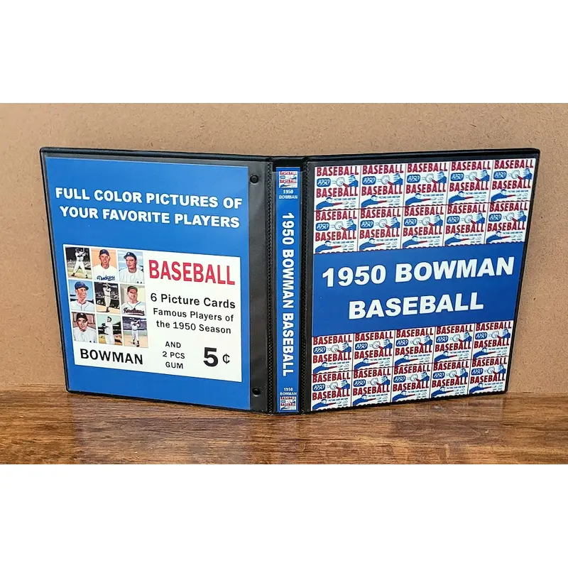 1950 Bowman Baseball Cards Custom Made Album Binder 3 Sizes - 3446