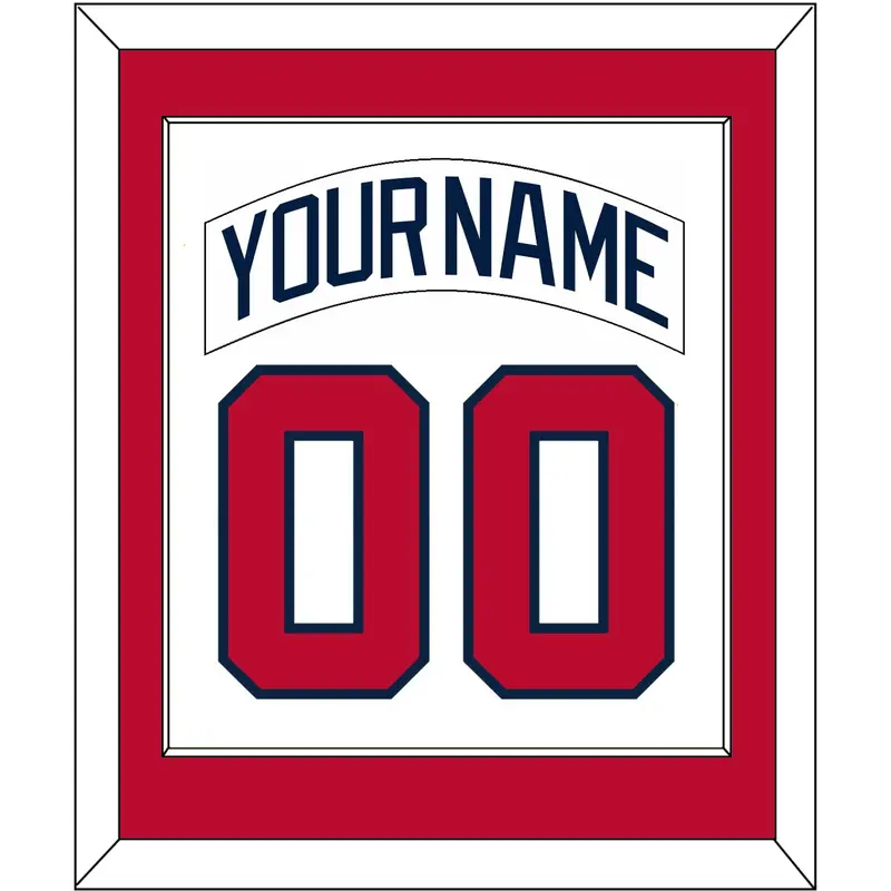 Atlanta Nameplate & Number Combined - Home White (1987-2004) - Single Mat 1