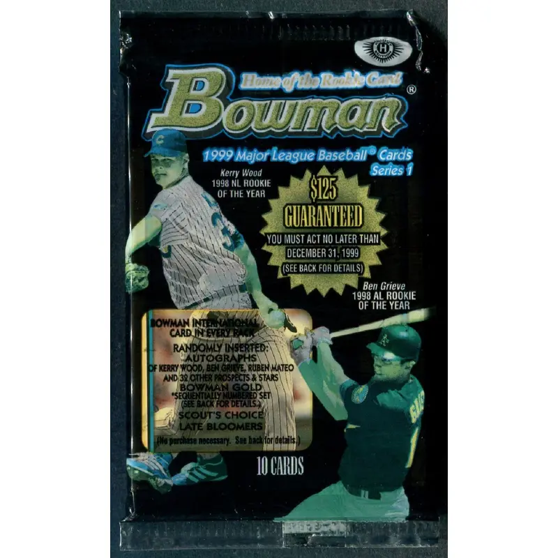 1999 Bowman Baseball Unopened Series 1 Pack (Hobby) (10)