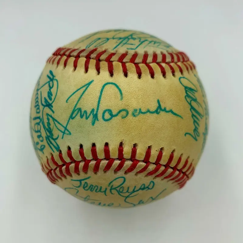 Beautiful 1985 Los Angeles Dodgers Team Signed Baseball With JSA COA