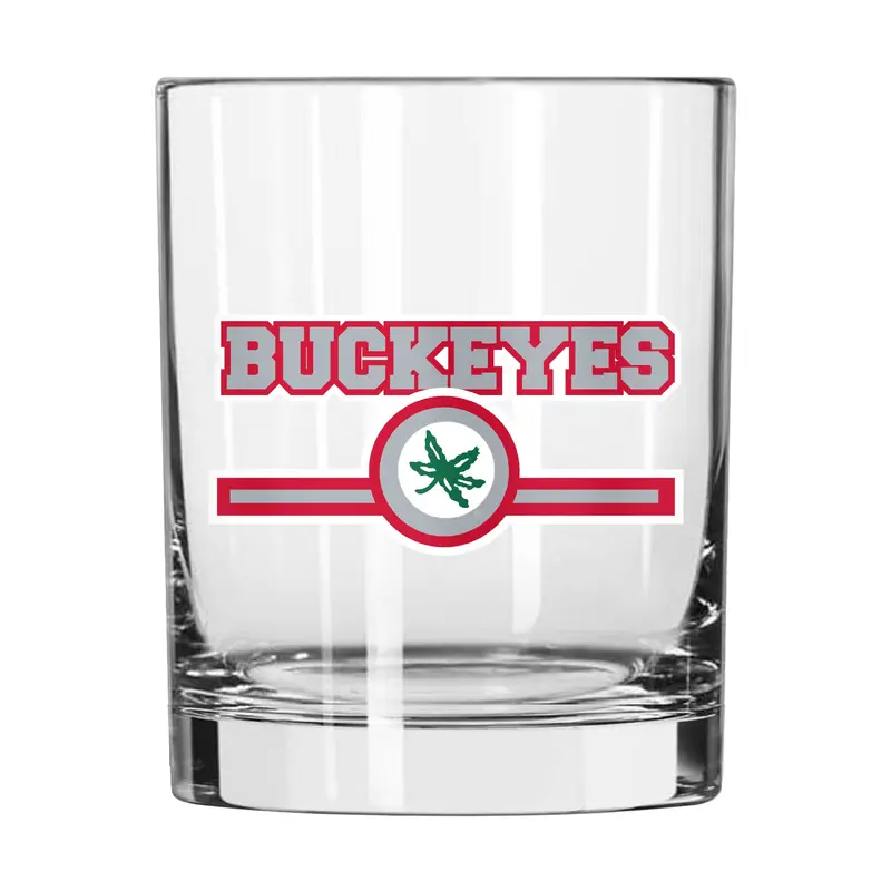 Ohio State 14oz Letterman Rocks Glass
