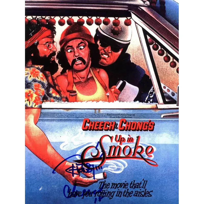 Cheech Marin & Tommy Chong Up in Smoke Authentic Signed 8x10 Photo BAS #E85510
