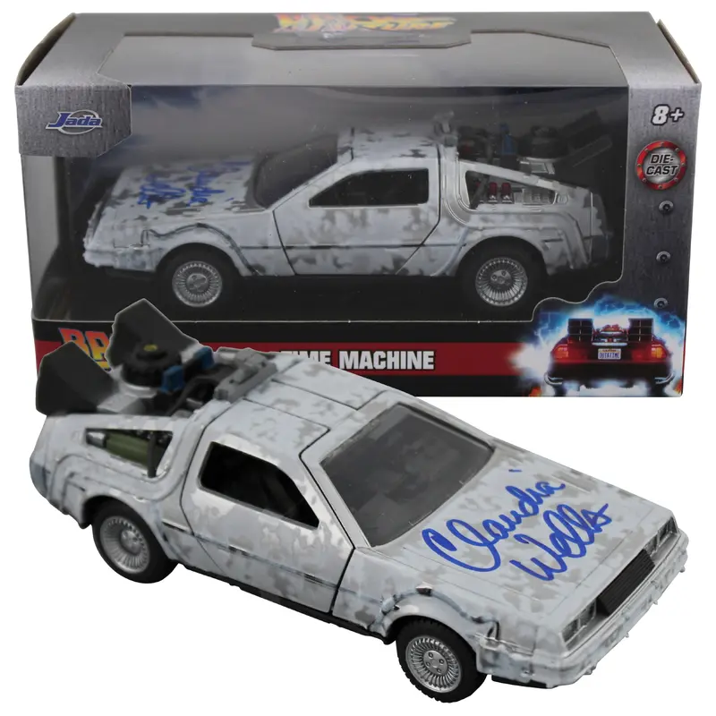 Claudia Wells Back To The Future Signed Metal DeLorean Time Machine Car BAS Wit