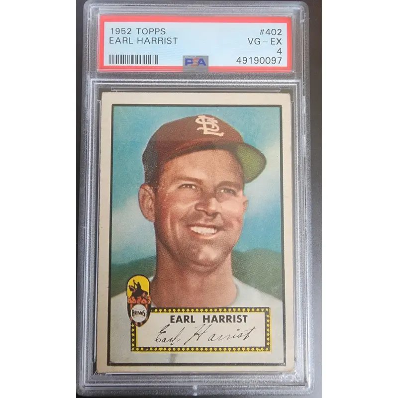 Earl Harrist 1952 Topps #402 PSA 4