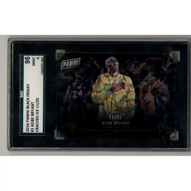 Kobe Bryant 2016 Panini Black Friday Cracked Ice Final Game 11/25 SGC 9 Mint