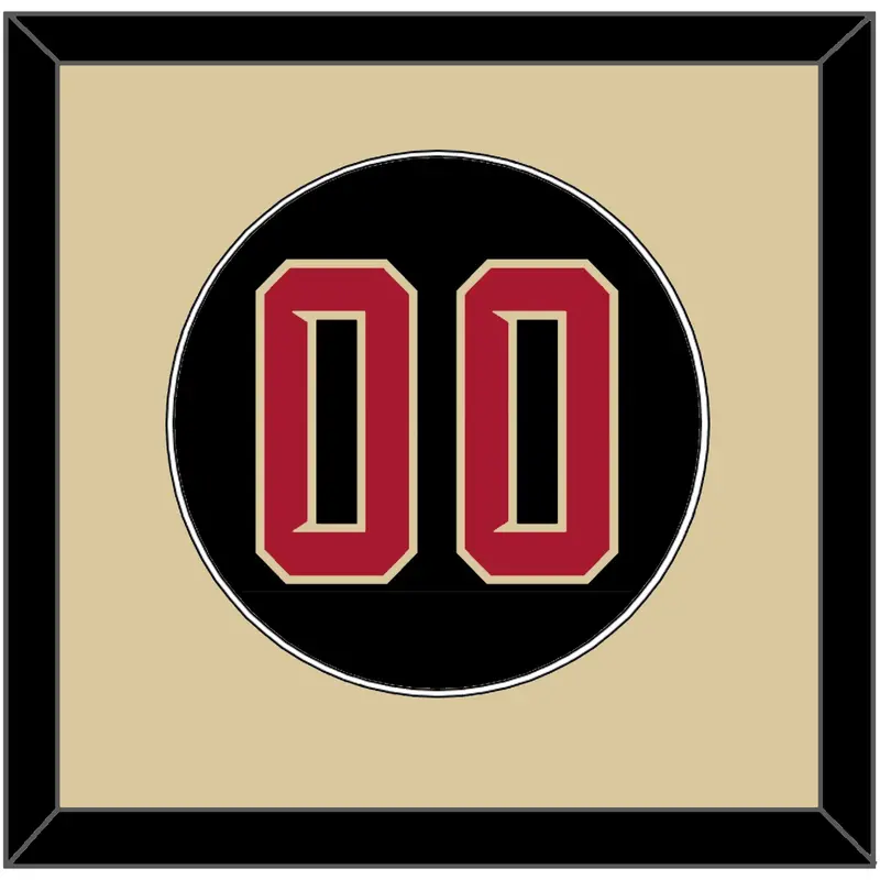 Arizona Number - Alternate Black (2020-2023) - Single Mat 3