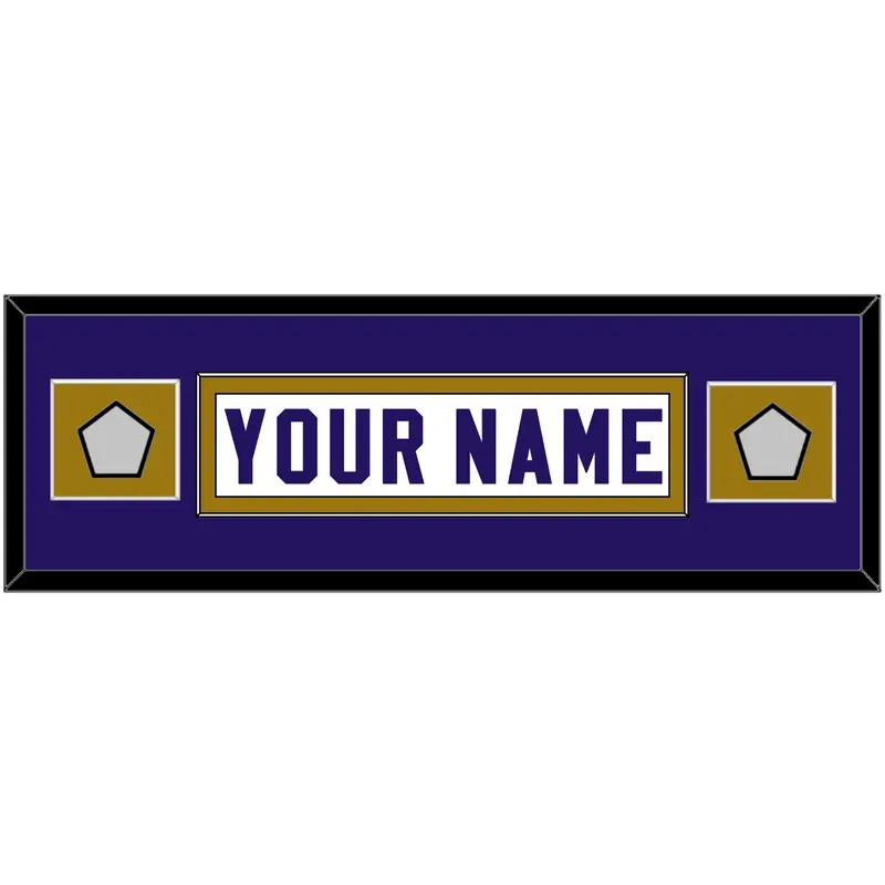 Baltimore Nameplate & Super Bowl XXXV & XLVII Jersey Patches - Road White - Single Mat 2