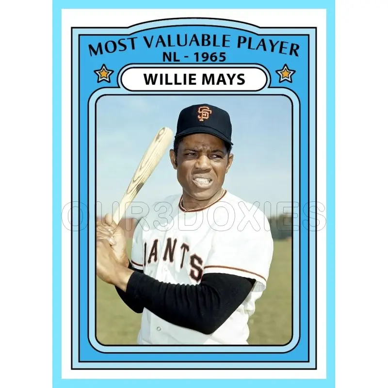 Willie Mays MVP 1972 Topps Custom Card - 4756