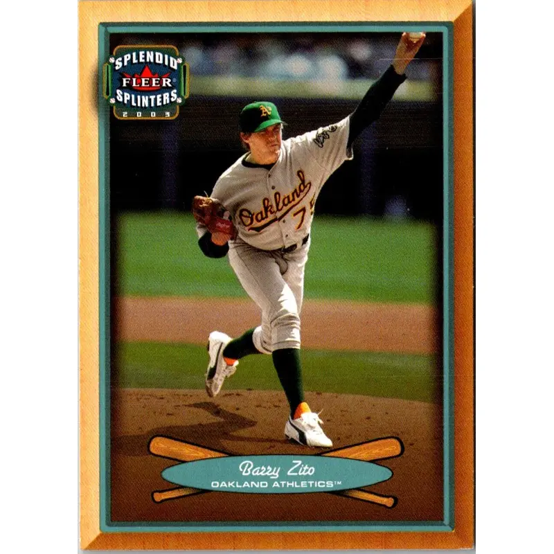 2003 Fleer Splendid Splinters Barry Zito #35
