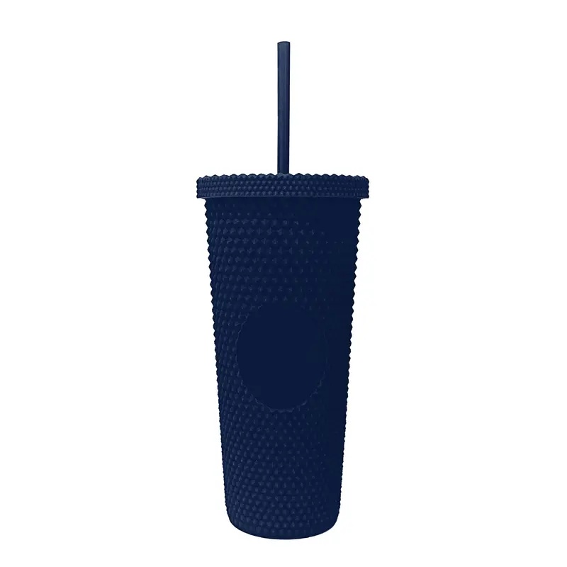 Plain Navy 24oz Studded Tumbler