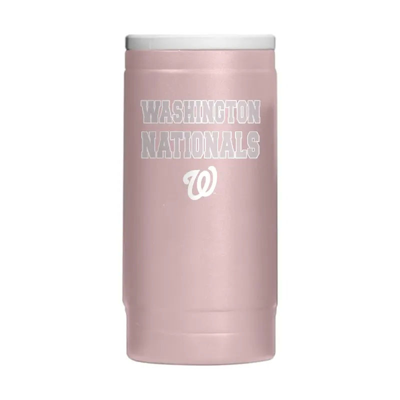 Washington Nationals Stencil Powder Coat Slim Can Coolie