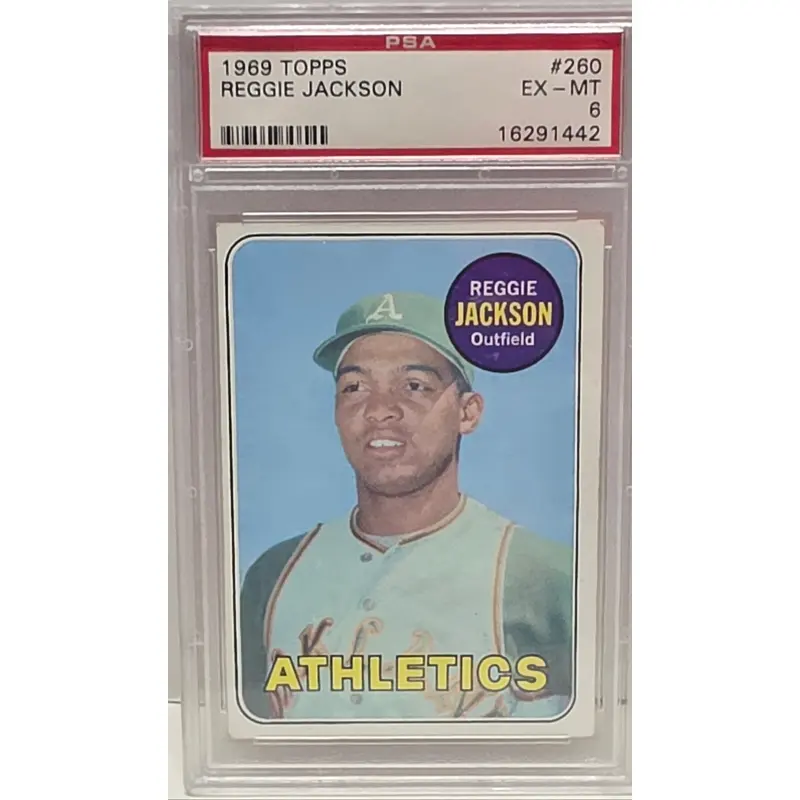 Reggie Jackson 1969 Topps Rookie #260 PSA 6 Ex-Mint