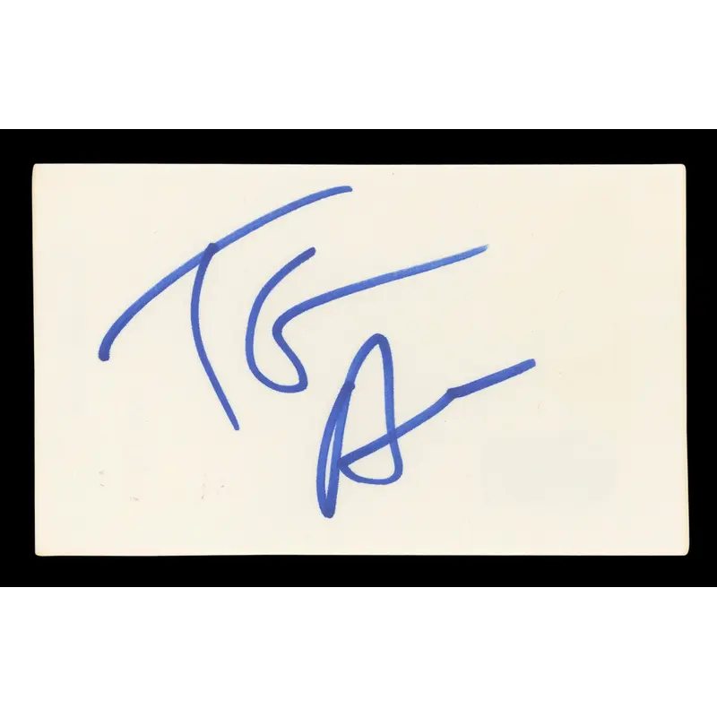 Tom Arnold Roseanne Authentic Signed 3x5 Index Card Autographed BAS #BL96477